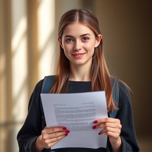 Portrait de Chloé Dupont, une étudiante tenant un scénario.