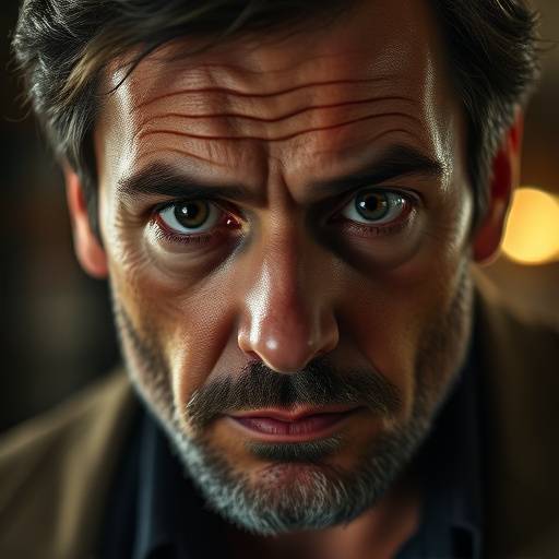 Portrait de Jean-Pierre Moreau, directeur de la photographie expérimenté, avec un regard intense et professionnel.